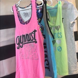 LOT of 4 - gymnastics tops